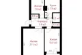 Apartamento 3 habitaciones 63 m² Usyazha, Bielorrusia