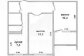 Квартира 2 комнаты 49 м² Брест, Беларусь
