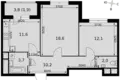 Квартира 2 комнаты 60 м² Развилка, Россия