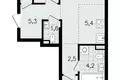 Квартира 3 комнаты 57 м² Всеволожск, Россия