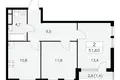 Mieszkanie 2 pokoi 52 m² South-Western Administrative Okrug, Rosja