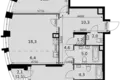 3 room apartment 86 m² Moscow, Russia