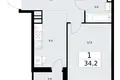 Appartement 1 chambre 34 m² Vnoukovo, Russie