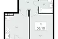 Appartement 1 chambre 36 m² poselenie Sosenskoe, Fédération de Russie