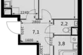 Квартира 2 комнаты 59 м² Развилка, Россия