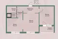 Квартира 2 комнаты 51 м² Копище, Беларусь