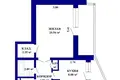 1 room apartment 48 m² Minsk, Belarus