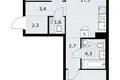 Appartement 2 chambres 60 m² Kommunarka, Russie