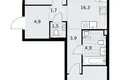 Appartement 2 chambres 59 m² Troïtsk, Russie