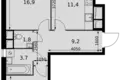 Wohnung 2 zimmer 56 m² Razvilka, Russland