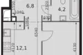 Apartamento 1 habitación 35 m² Moscú, Rusia