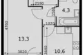 Mieszkanie 1 pokój 35 m² Razvilka, Rosja