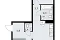 Квартира 2 комнаты 58 м² район Троицк, Россия