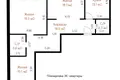 3 room apartment 89 m² Lyasny, Belarus