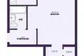2 room apartment 44 m² Minsk, Belarus