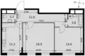 Apartamento 2 habitaciones 64 m² Razvilka, Rusia