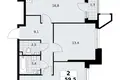 2 room apartment 60 m² poselenie Sosenskoe, Russia