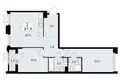 Wohnung 2 zimmer 68 m² Troizk, Russland