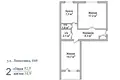 2 room apartment 53 m² Barysaw, Belarus