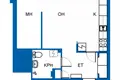 Apartamento 1 habitación 39 m² Kotkan-Haminan seutukunta, Finlandia