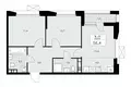 Appartement 3 chambres 56 m² poselenie Sosenskoe, Fédération de Russie