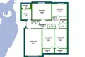 5 room apartment 99 m² Enierhietykau, Belarus