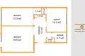 2 room apartment 55 m² Habryjelieuka, Belarus