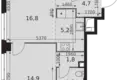 Wohnung 2 zimmer 52 m² Moskau, Russland