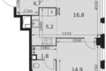Квартира 2 комнаты 52 м² Москва, Россия