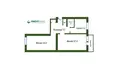 Квартира 2 комнаты 52 м² Лида, Беларусь