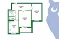 Appartement 2 chambres 55 m² Minsk, Bélarus