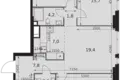 4 room apartment 91 m² Moscow, Russia