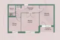 2 room apartment 47 m² Barysaw, Belarus