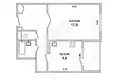 Квартира 1 комната 41 м² Мухавецкий сельский Совет, Беларусь