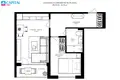 Квартира 1 комната 33 м² Вильнюс, Литва