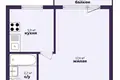 Wohnung 1 Zimmer 30 m² Minsk, Weißrussland