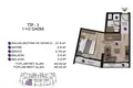 1 bedroom apartment 45 m² Erdemli, Turkey