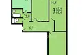 3 room apartment 62 m² Central Federal District, Russia