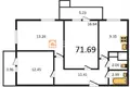 3 room apartment 72 m² North-Western Administrative Okrug, Russia