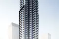 Residential complex New high-rise residence Lilium Tower with a swimming pool in the prestigious area of JVT, Dubai, UAE