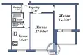 Wohnung 2 Zimmer 52 m² Baranawitschy, Weißrussland