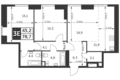 Квартира 3 комнаты 79 м² район Коньково, Россия