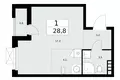 Mieszkanie 1 pokój 29 m² poselenie Sosenskoe, Rosja