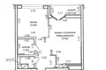 1 room apartment 39 m² Minsk, Belarus