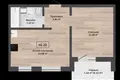 Квартира 2 комнаты 42 м² Колодищанский сельский Совет, Беларусь