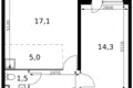 Квартира 2 комнаты 50 м² Сапроново, Россия
