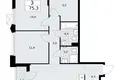 Wohnung 3 zimmer 75 m² Troizk, Russland