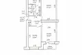 3 room apartment 63 m² Minsk, Belarus