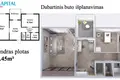 Apartamento 1 habitación 44 m² Klaipeda, Lituania