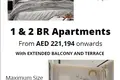 Mieszkanie 1 pokój 84 m² Emiraty Arabskie, Emiraty Arabskie
